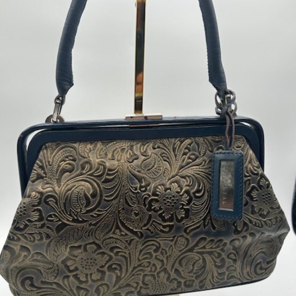 El Portal Leather Printed Handbag